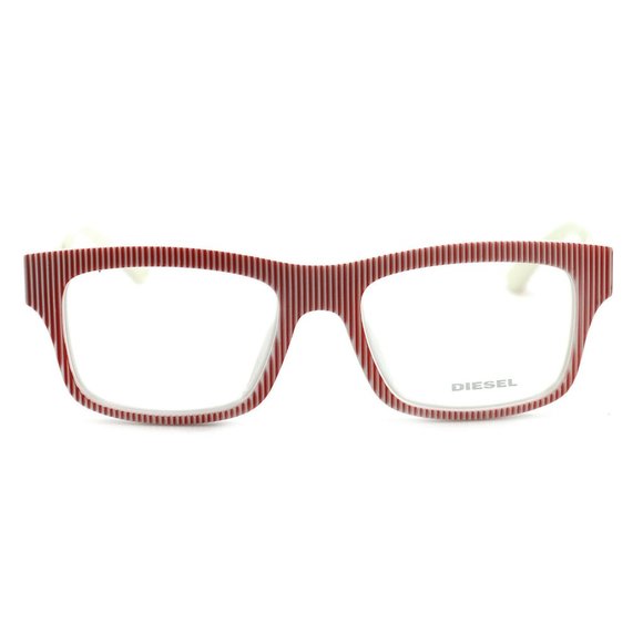 Diesel Rectangular Style Red Striped White Frame main image 5